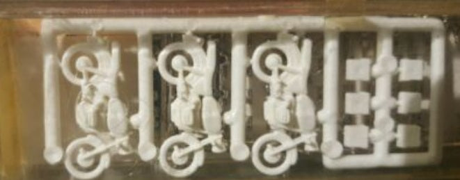Preiser 569 HO Unpainted White Motorcycles Plastic Model Kit (Set of 3)