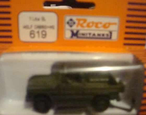 Roco 619 HO Minitanks 1 LKW GL Wolf Cabrio + MG
