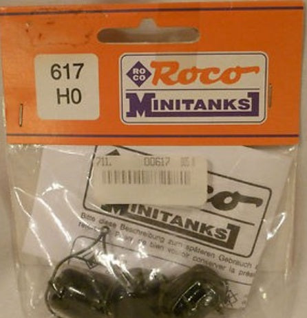 Roco 617 HO Minitankts Rubber Drum Tanks w/ Towing Device