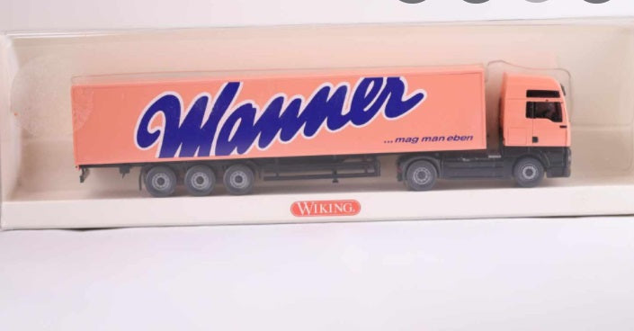 Wiking 5381342 HO Wanner Wafers Truck and Trailer