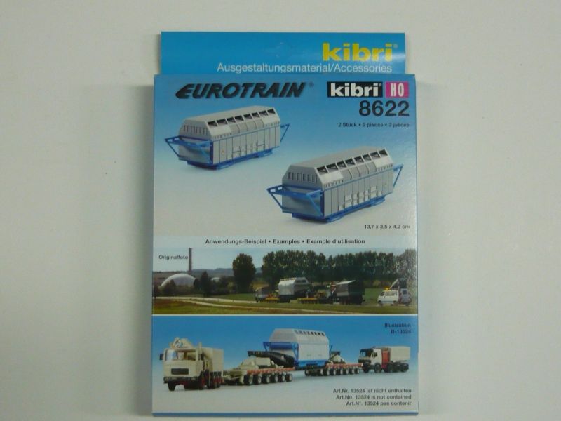 Kibri 8622 HO Two Castor Atomic Waste Containers Kits