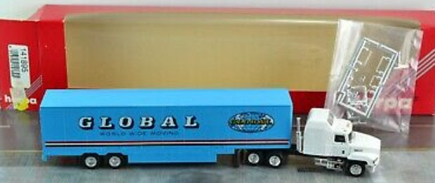 Herpa 141895 HO Global World Wide Moving Tractor Trailer