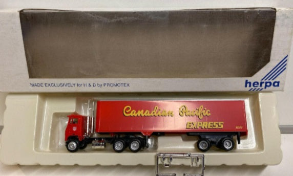 Herpa 41-2029 Canadian Pacific Railway Express 40' Red Trailer w/ Red Tractor