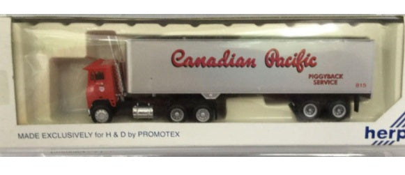 Herpa 5173 HO Canadian Pacific Piggy Back Tractor Trailer