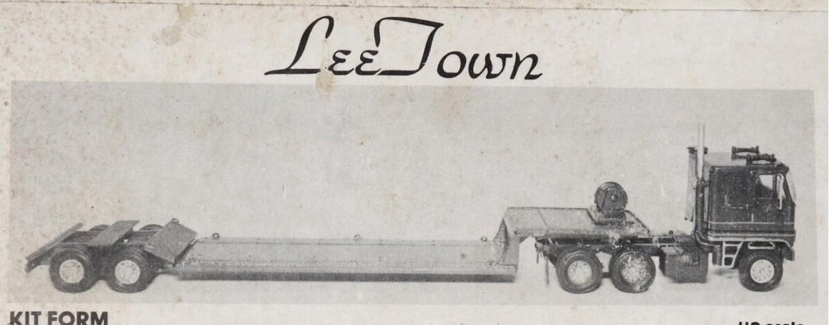 Lee Town 432-3016 HO GMC Astro Tractor #3012 w/ H.D. Lowboy 16 Wheel Trailer Kit