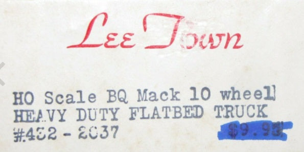 Lee Town 432-2037 HO BQ Mack 10 Wheel Heavy Duty Flatbed Truck Kit
