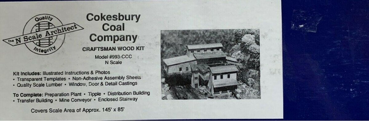 N Scale Architect 993-CCC N Scale Cokesbury Coal Company Model Kir