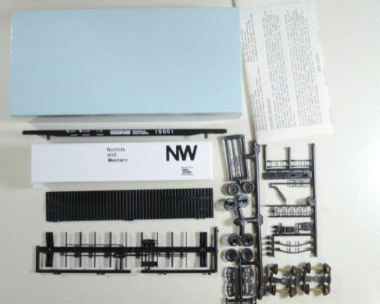 Front Range 4135 HO Norfolk and Western TOFC Modified Flat w/ 45' Trailer Kit