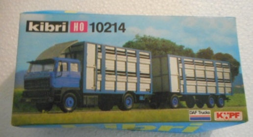 Kibri 10214 HO Cattle Transporter Tractor 2 Trailers