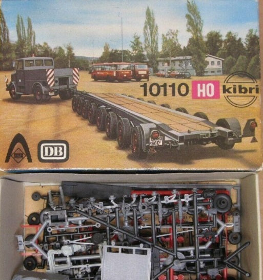 Kibri B-10110 HO Truck w/ Road Roller Trailer Kit