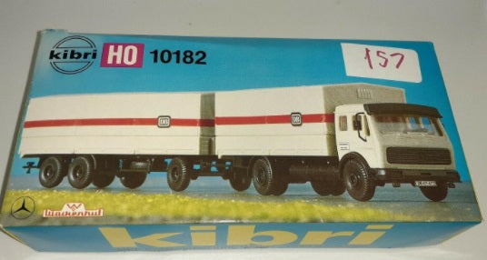 Kibri B-10182 HO Mercedes Benz Truck Kit Tractor 2 Trailer