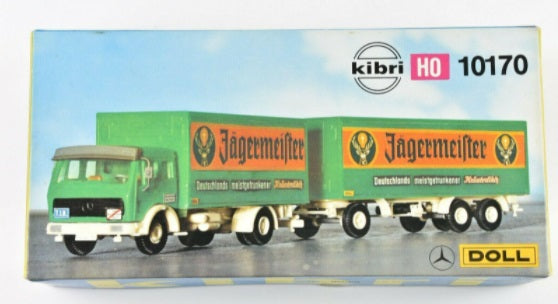 Kibri 10170 HO Scale Mercedes Benz Jaegermesiter Truck and Trailer Kit