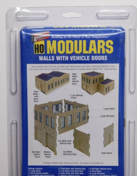 Walthers 933-3730 HO Modulars Wall With Vehicle Doors Kit