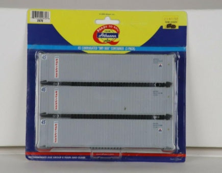 Athearn 2870 HO Navieras 45'' Containers (Pack of 3)