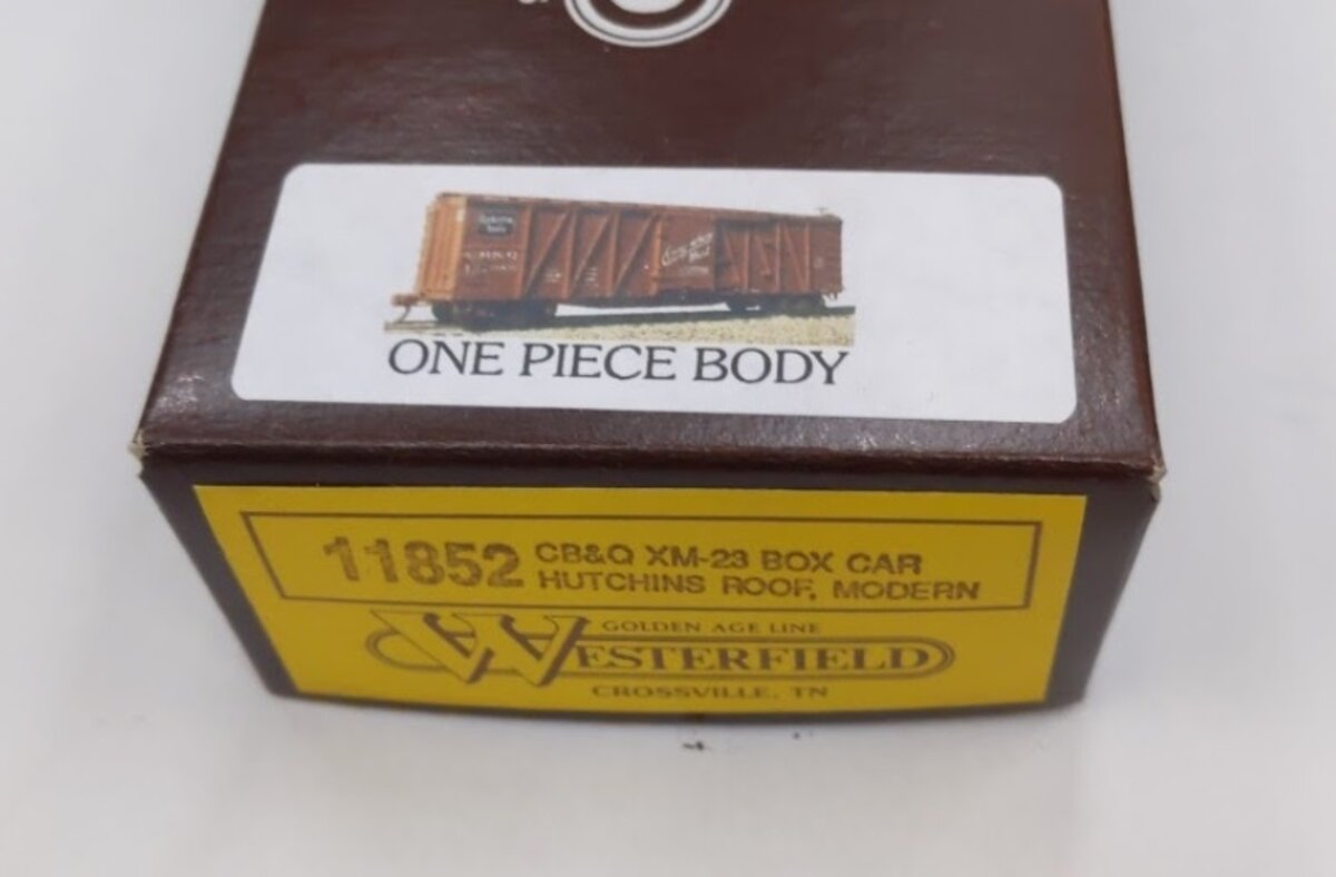 Westerfield 11852 HO CB&Q XM-23 Box Car Hutchins Roof Modern Kit