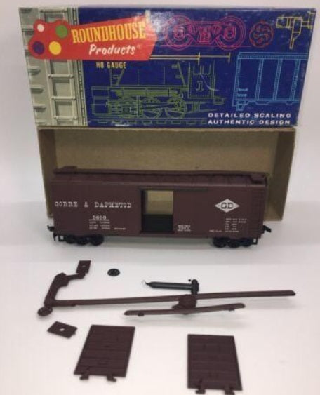 Roundhouse 1000 HO Gorre & Daphetid 40' Grain Box Car Road Number May Vary Kit