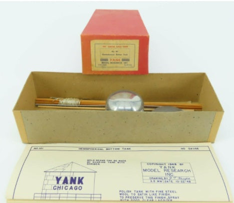 Yank Model Research 101 HO Hemispherical Bottom Tank Kit