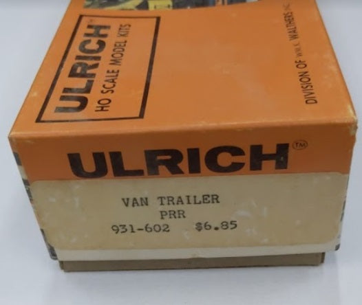 Ulrich 931-602 HO Van Trailer PRR Kit