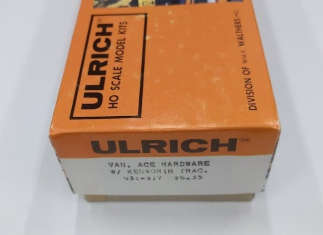 Ulrich 931-517 HO Van, Ace Hardware w/ Kenworth Trac, Kit