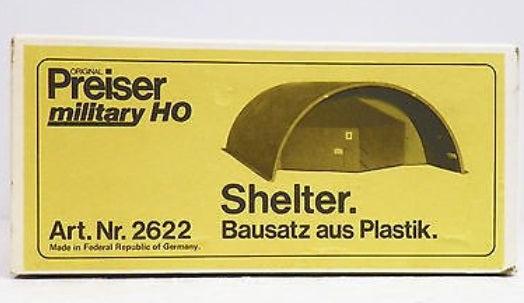 Preiser 2622 HO Military Shelter Plastic Model Kit