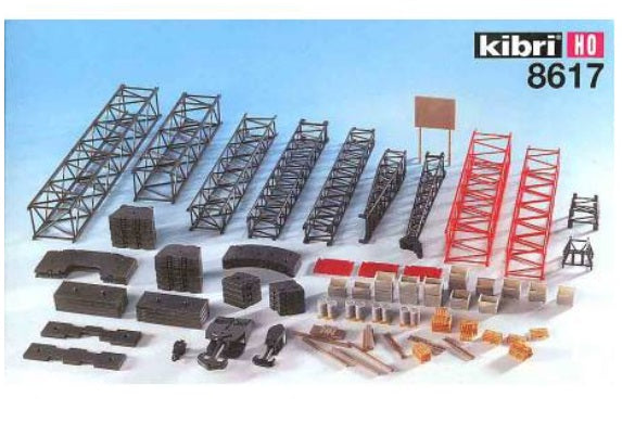 Kibri 8617 HO Crane Parts Load Kit Construction Yard Accessories