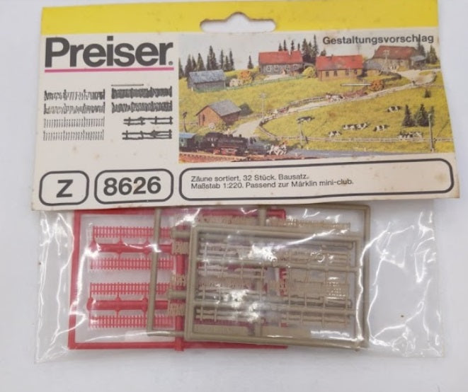 Preiser 8626 Z Assortment Fencing Plastic Model Kit