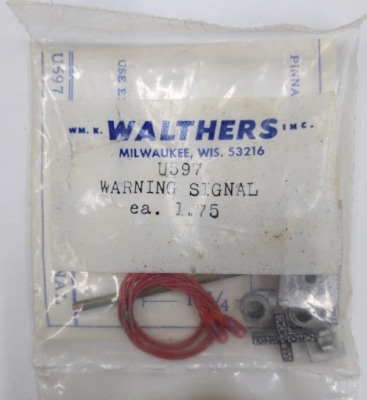 Walthers U597 HO Scale Highway Warning Signal Complete W/12V Bulbs Kit