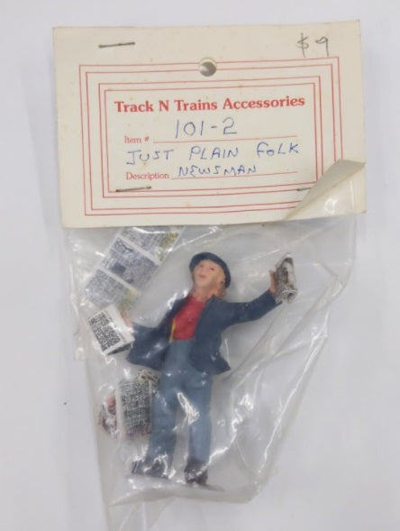 Just Plain Folk 101-2 G Scale Newspaper Man