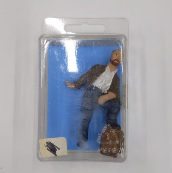 Just Plain Folk 148-1 G Scale Man Standing on Stump