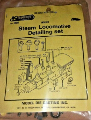 Roundhouse 2980 HO Steam Locomotive Detailing Set Kit