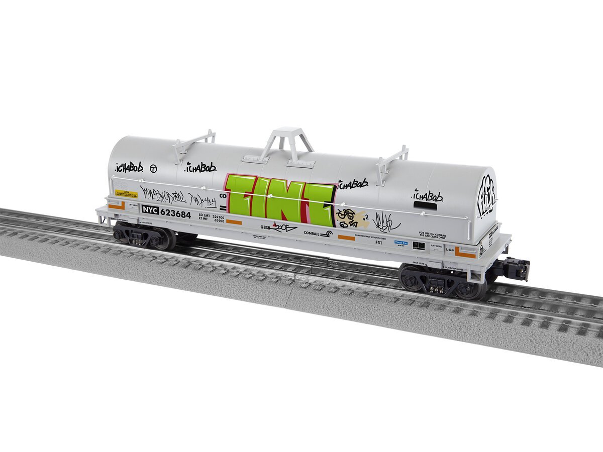 Lionel 2226530 O Conrail (NYC) Coil Car with Graffiti #623684