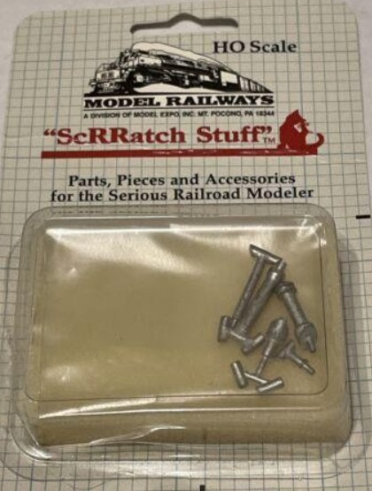 Model Railways 6006 HO Cast Metal Smoke Stack Assortment (Pack of 5)