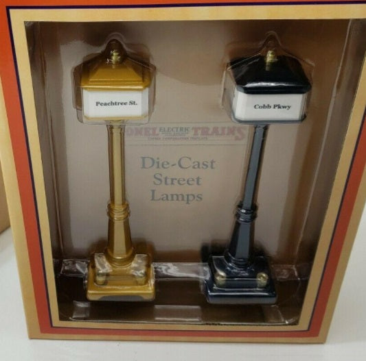 Lionel 11-90113 O Black & Gold No.57 Corner Lamp (Set of 2)