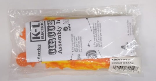 K-Line K6900-14Y&O O Circus Wagon Yellow & Orange Kit