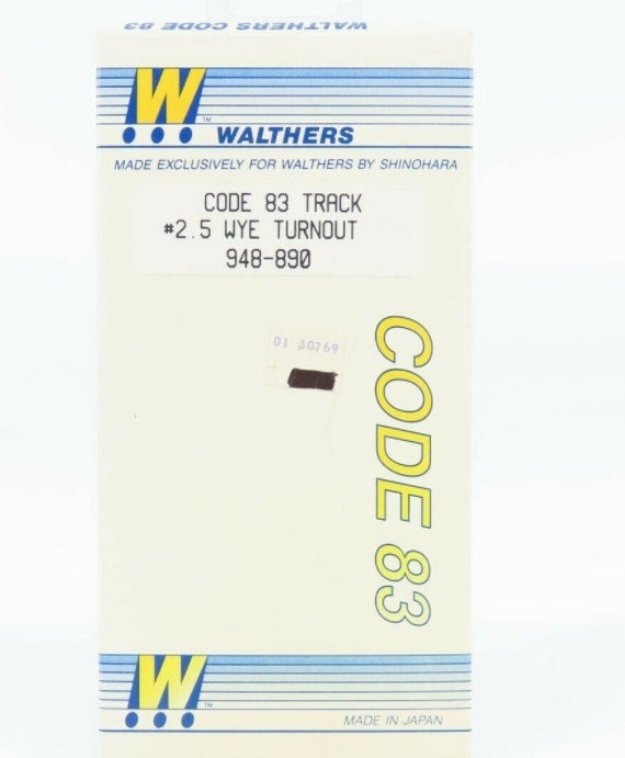 Walthers 948-890 HO Code 83 Track 2.5 WYE Turnout