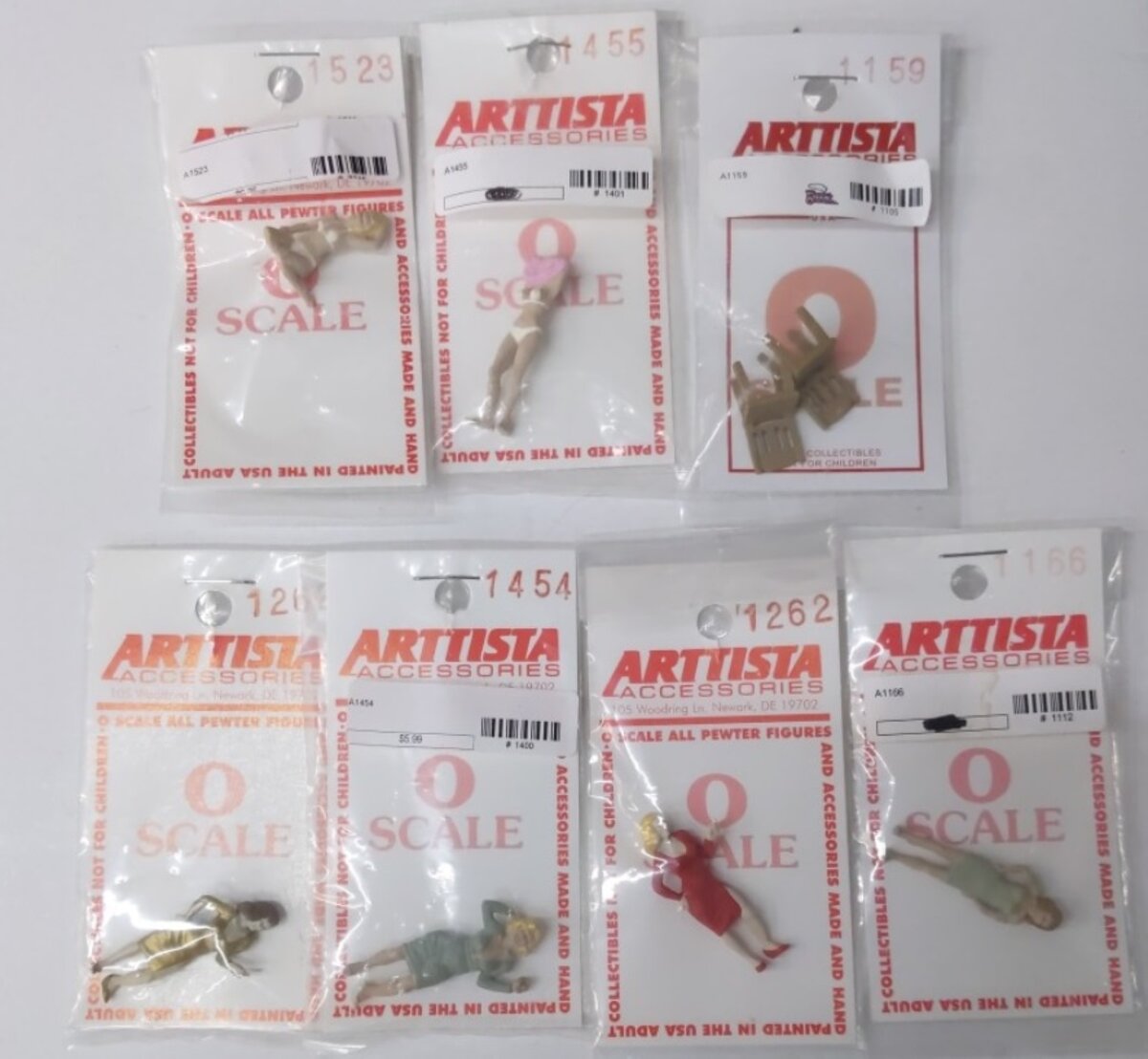 Arttista L-1 Lot of 7 O S Beach Babes and Women of the Night Figures 1455 1452