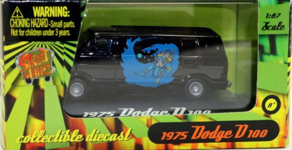 Planet Toys 1263 1:87 Black & Blue 1975 Dodge D 100 Street Whips