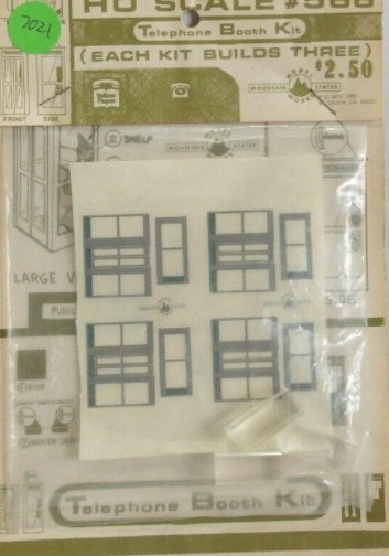 Mountain State Model Works 566 HO Telephone Booth Kit