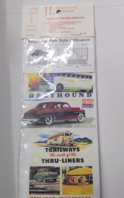 JL Innovative Design 177 HO Telephone Pole Style Billboards Set