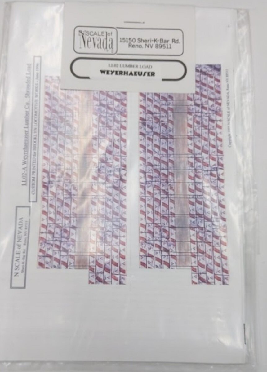 N Scale of Nevada LL02-A Weyrehaesuser Lumber Co Shrouded Load Kit