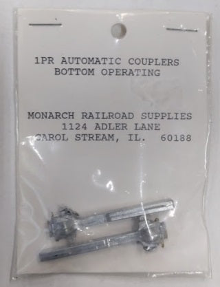 Monarch Railroad Supplies Non-Working Couplers Bottom Operating (Bag of 2)