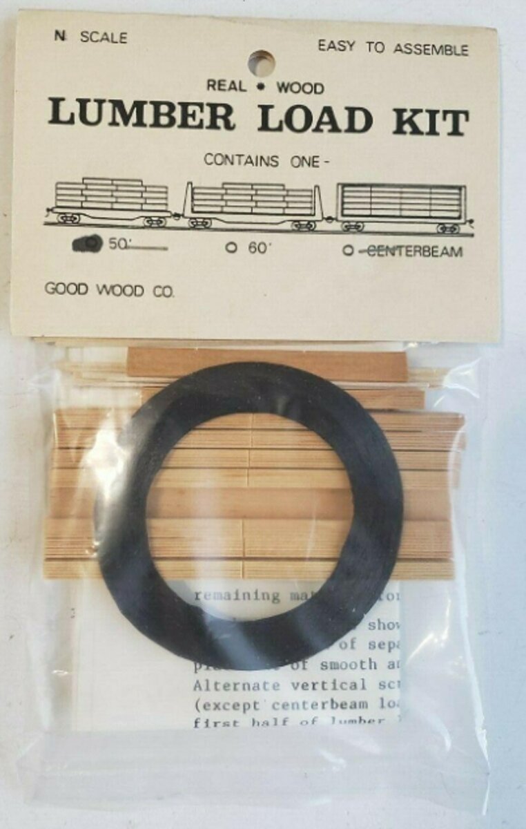 Good Wood Co. 50 N Scale 50'''' Lumber Load Real Wood Kit