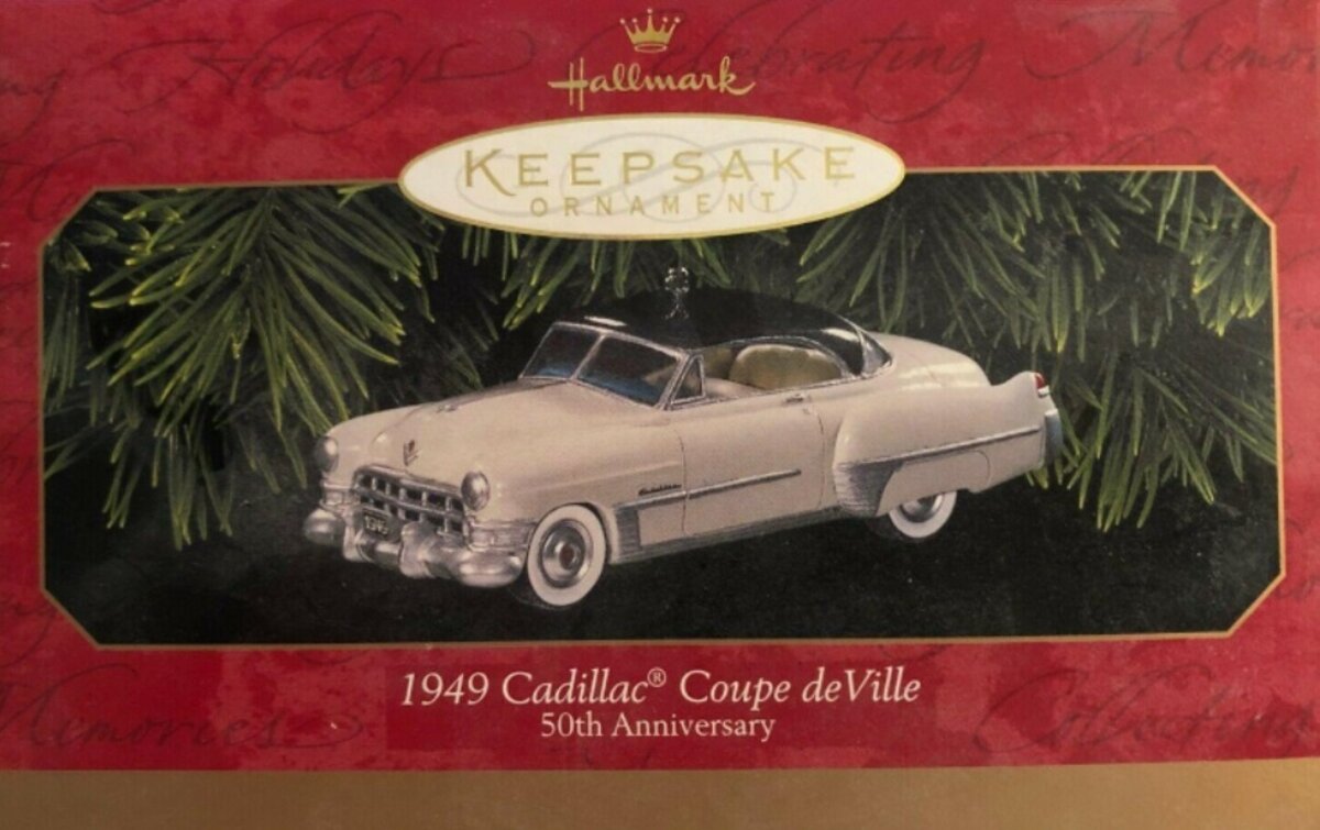 Hallmark QX6429 1949 Cadillac Coupe de Ville 50th Anniversary Christmas Ornament