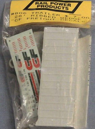 Rail Power 806 HO Trailer 28' Ribbed Wedge "CF Freight Decals