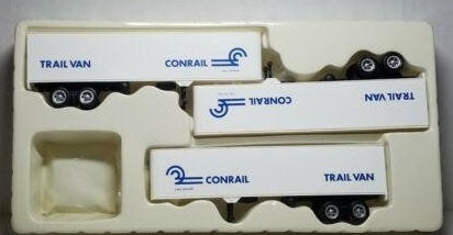Con-Cor 0004-008103 HO Conrail 40'''' Piggyback Box Trailer (Pack of 3)