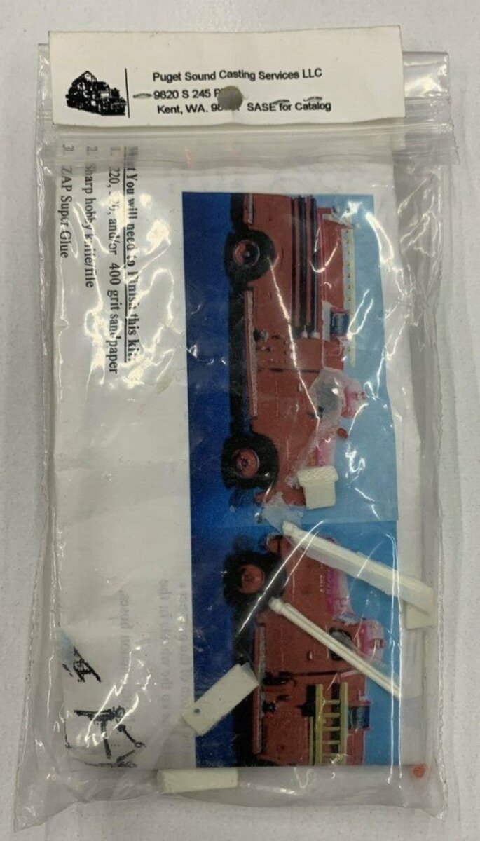 Puget Sound Casting 97-036 HO 70's Kenworth Fire Truck Resin Kit