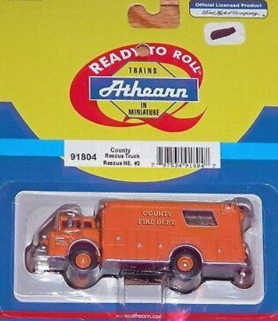 Athearn 91804 HO County Fire Dept. Rescue Truck Rescue No. #2