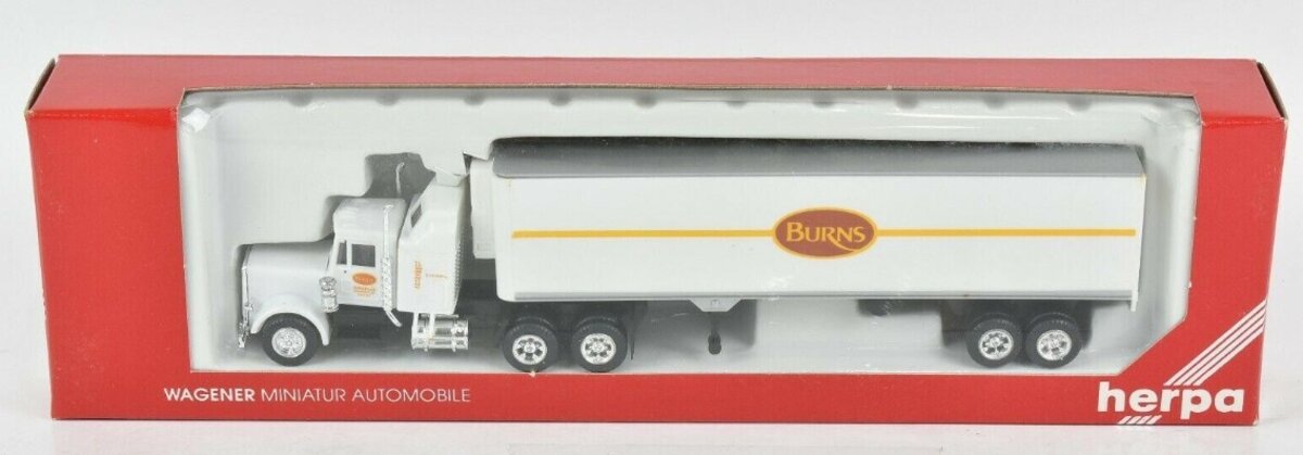 Herpa 6010 HO Burns Semi Tractor Trailer
