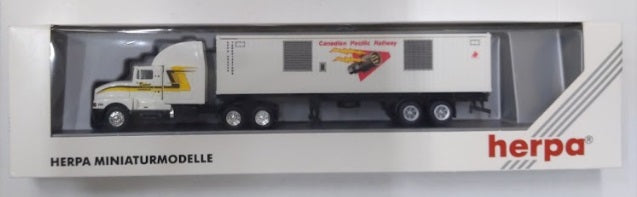 Herpa HO Canadian Pacific Railway Tractor W/Trailer Truck