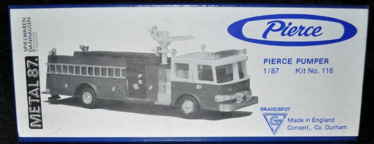 GranSpot Pierce 116 1:87 Pumper W/Moveable Water Cannon Metal Kit